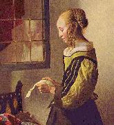 Johannes Vermeer Brieflesendes Madchen am offenen Fenster painting